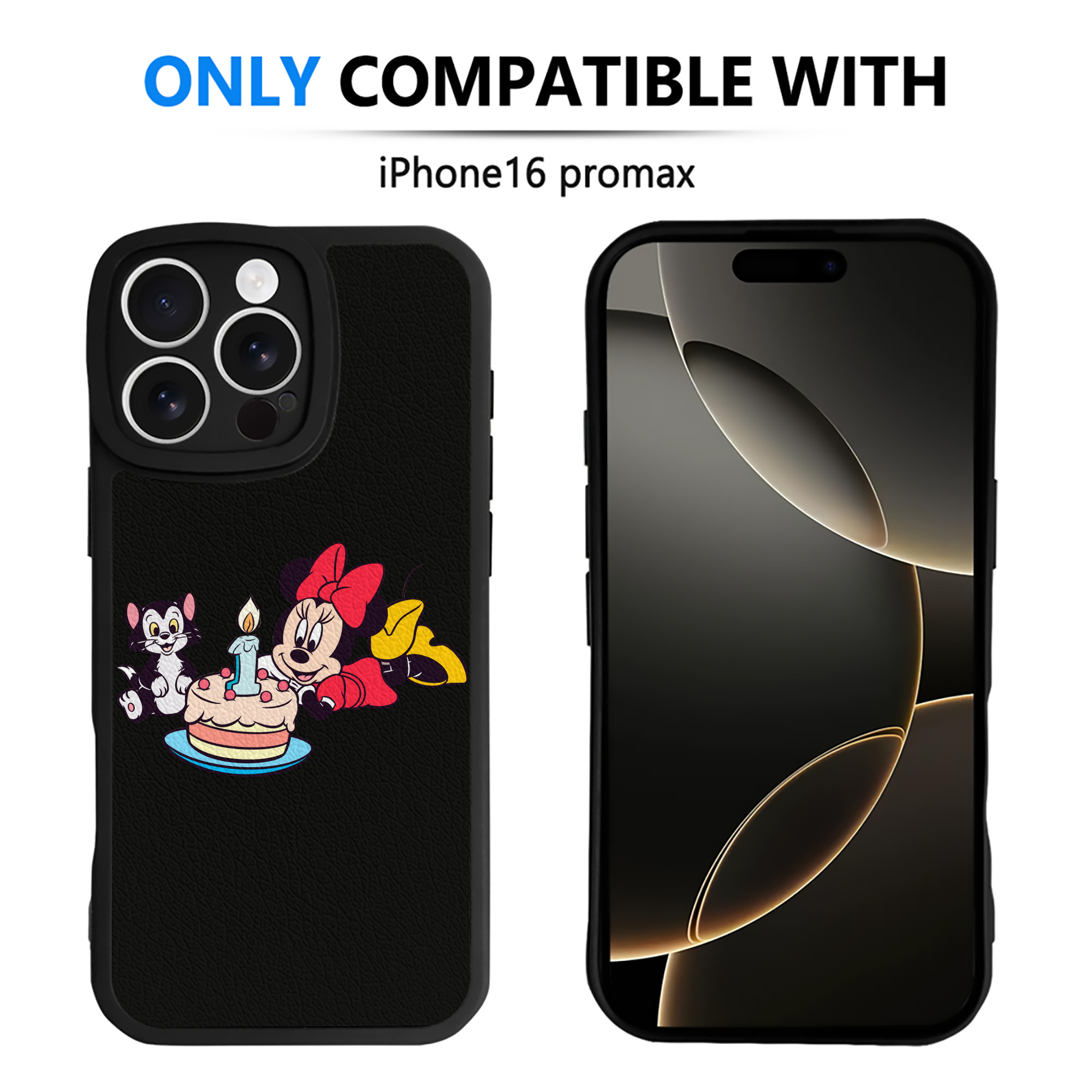 （画像用） ミッキーマウス Mickey Mouse 【iPhone 16シリーズ対応】シリコンスマホケース（レザー調） 材質：シリコン